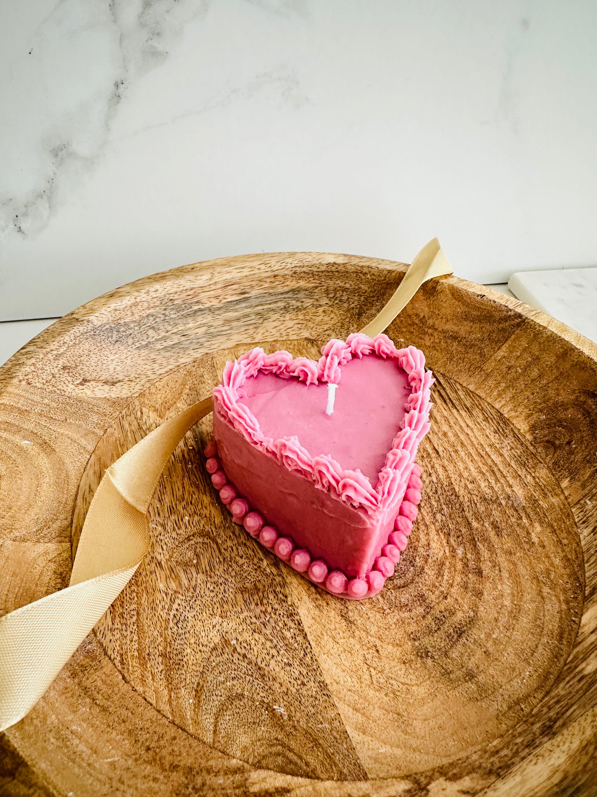 Birthday Heart Shaped Cake Candle